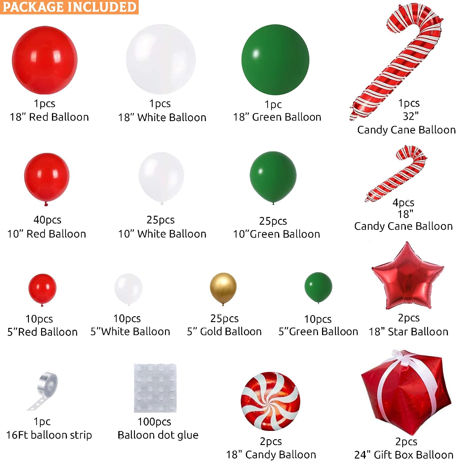 Christmas Balloon Arch Kit, 16 - Balloon Arch Kit review and price