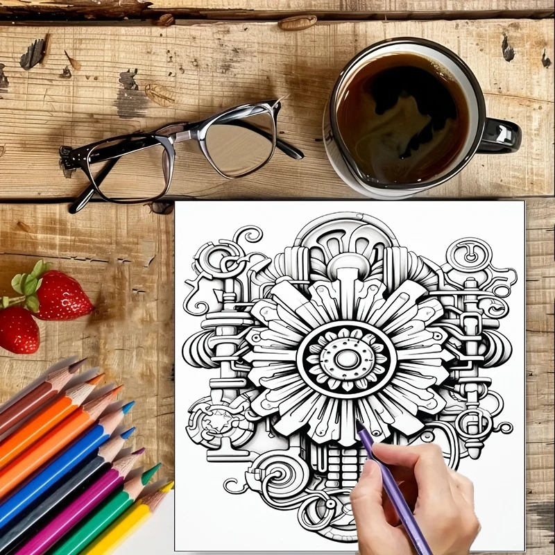 Coloring Book Steampunk Flower - Event Supplies review and price