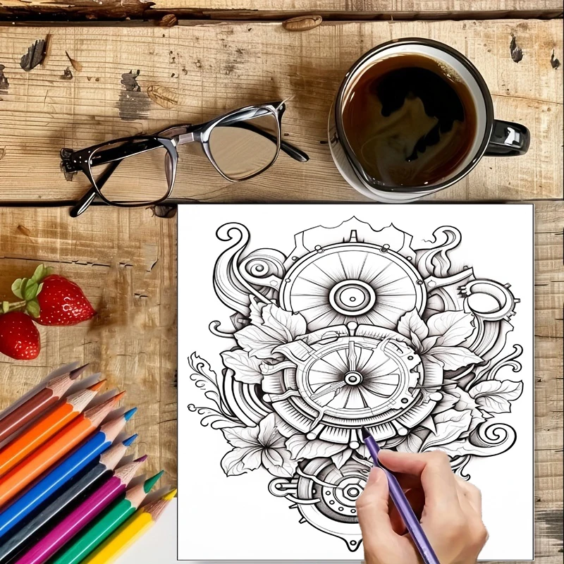 Coloring Book Steampunk Flower - Event Supplies review and price