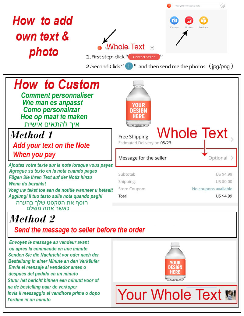Custom Water Bottle Label, Per - Party Event Supplier review and price